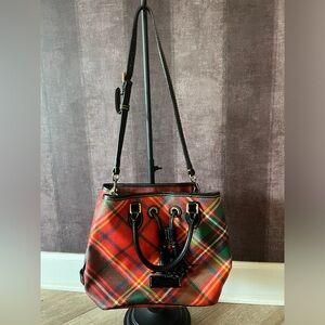 Dooney Bourke plaid shoulder/hand bag